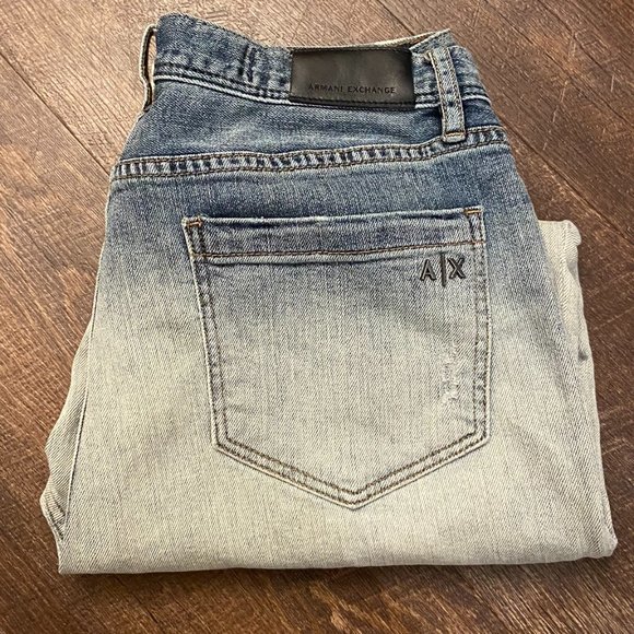 A/X Armani Exchange Dip-Dyed Boyfriend Crop - Size 26 - Picture 10 of 11